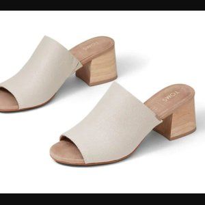 NWT TOMS Womens Canvas Grace Mule Sandals, Size 8